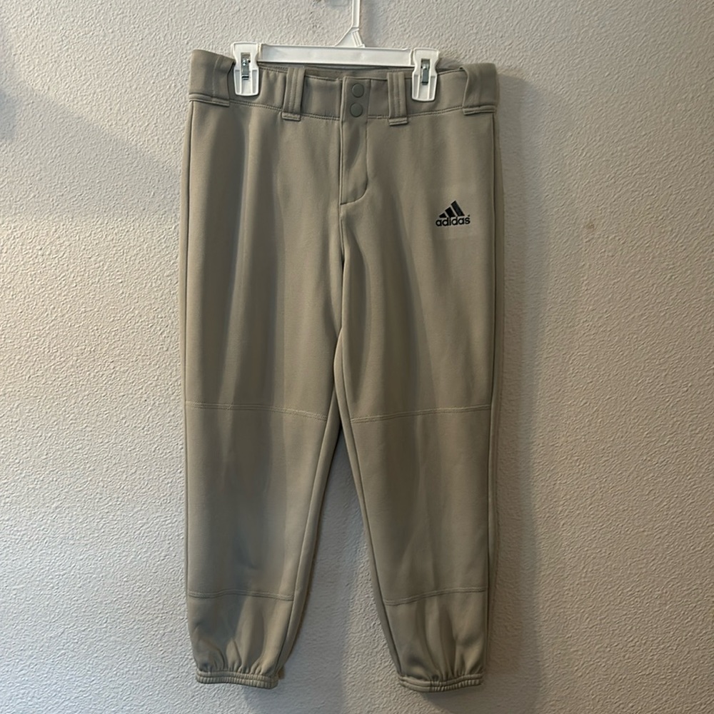 Adidas gray baseball pants size small